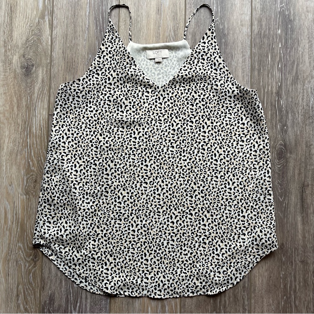 Loft layering tank cheetah print